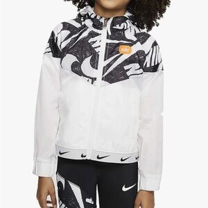Nike windbreaker black and white logo jacket